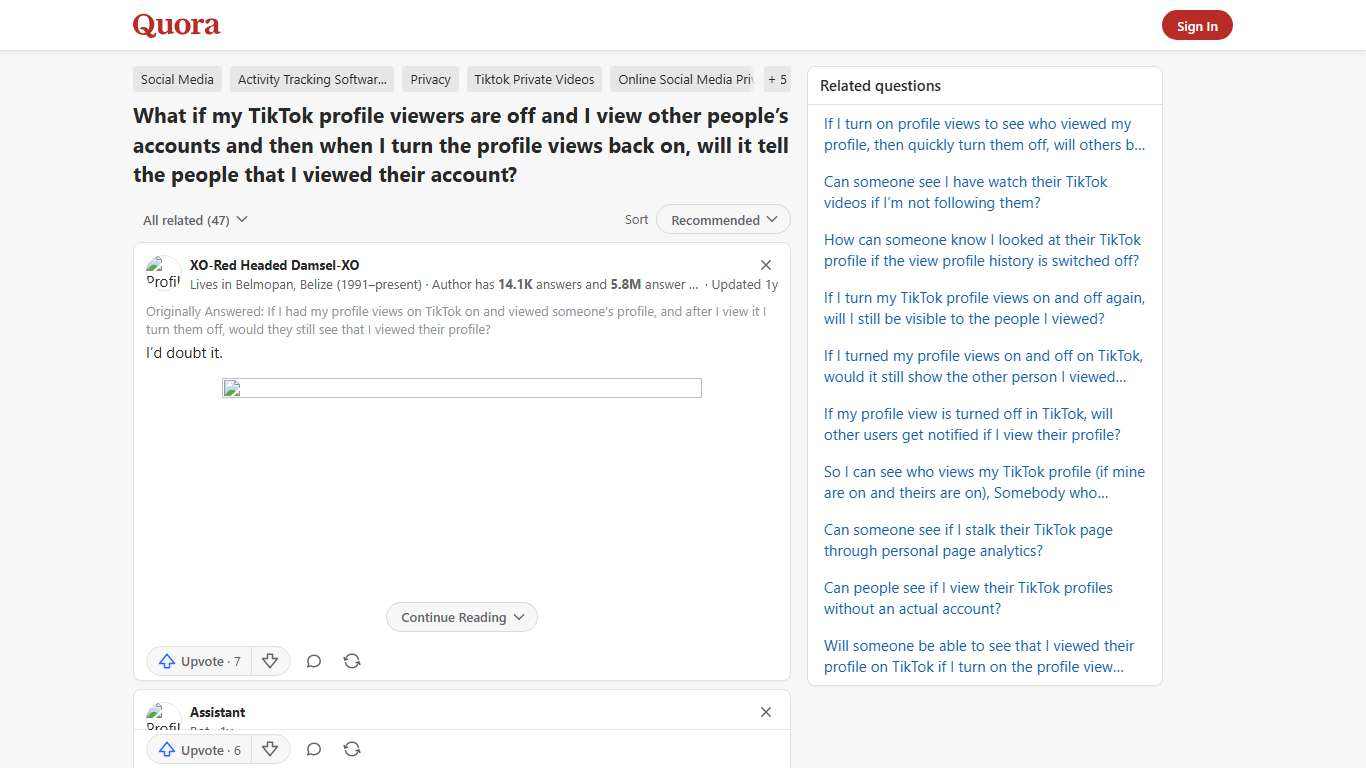 What if my TikTok profile viewers are off and I view other people’s accounts and then when I turn the profile views back on, will it tell the people that I viewed their account? - Quora